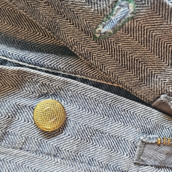 Vintage distressed denim mechanics coveralls sz. 40R utility work railroad - Picture 11 of 12